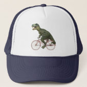 Funny Dinosaur TRex Bicycle T-Shirt Trucker Pet (Voorkant)
