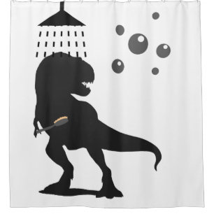 Funny Dinosaur Trex Jurassic Kinder douchergordijn Douchegordijn