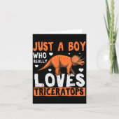 Funny Dinosaur Triceratops Apparel For Boys  Kaart (Voorkant)