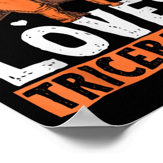 Funny Dinosaur Triceratops Apparel For Boys  Poster (Hoek)