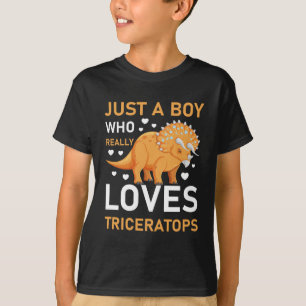Funny Dinosaur Triceratops apparel voor jongens T-shirt