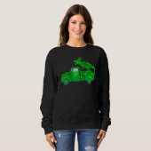 Funny Dinosaur Truck St Patrick's Day Boys Mannen Trui (Voorkant volledig)
