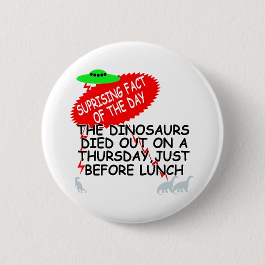 Funny Dinosaur-uitsterven Ronde Button 5,7 Cm (Voorkant)
