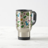 Funny Dinosaur vertrekt Travel Mug Reisbeker (Voorkant rechts)