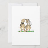 Funny Dinosaur Wedding Save The Date (Achterkant)