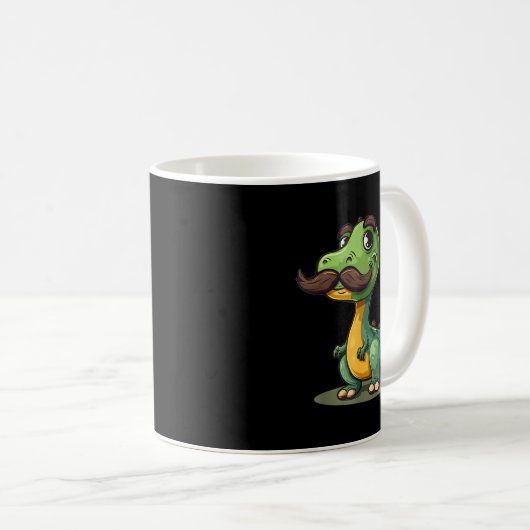 Funny Dinosaur With Mustache Beard For Adults And Koffiemok (Voorkant rechts)