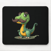 Funny Dinosaur With Mustache Beard For Adults And  Muismat (Voorkant)