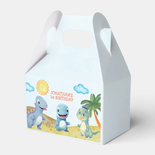 Funny Dinosaurs, Boy's birthday Bedankdoosjes (Voorkant Zijde)