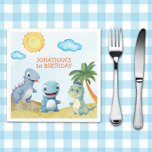 Funny Dinosaurs, Boy's birthday Servet