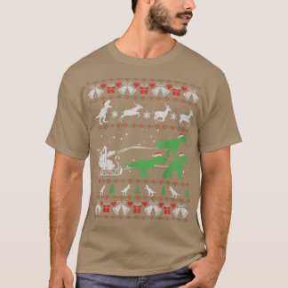 Funny Dinosaurs en Santa Ugly met Kerstmis T-shirt