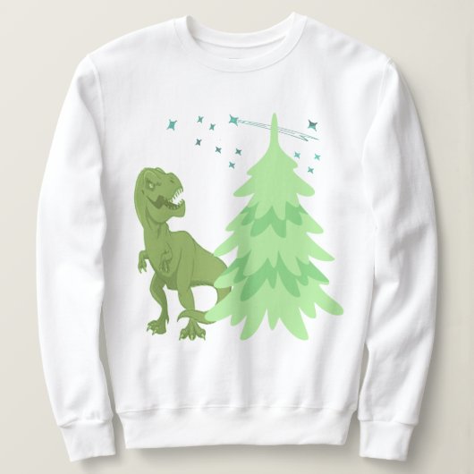Funny Dinosaurs, Holiday T-Rex kerstboom Trui (Design voorkant)