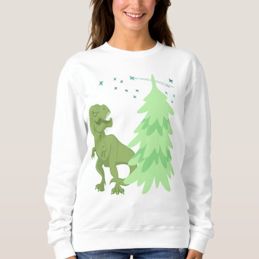 Funny Dinosaurs, Holiday T-Rex kerstboom Trui (Voorkant)