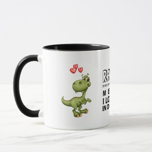 Funny Dinosaurs Valentijnsdag Gift Mok (Links)