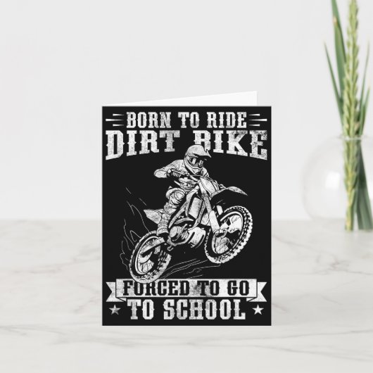 Funny Dirt Bike Art For Boys Girls Motocross Dirt  Kaart (Voorkant)