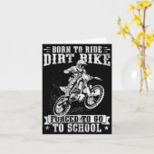 Funny Dirt Bike Art For Boys Girls Motocross Dirt  Kaart (Gele Bloem)
