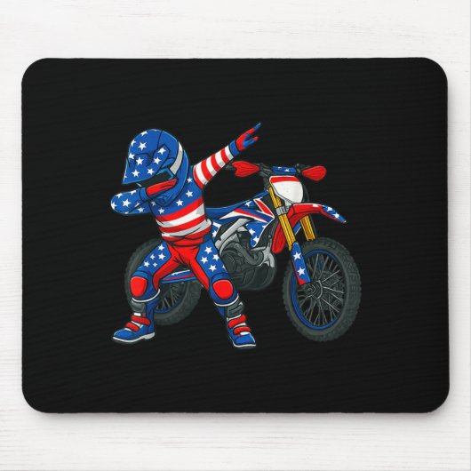 Funny Dirt Bike Art Rider Motocross Motorcycle Dir Muismat (Voorkant)