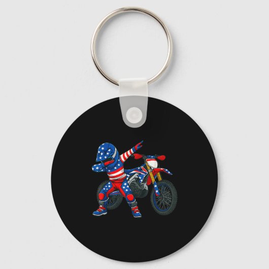 Funny Dirt Bike Art Rider Motocross Motorcycle Dir Sleutelhanger (Voorkant)