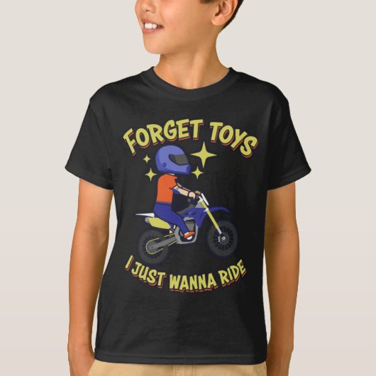 Funny Dirt Bike Gift voor kinderen in de auto T-shirt (Voorkant)