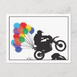 Funny Dirt Bike met Balloons Birthday Briefkaart<br><div class="desc">Deze Hilarische ballonnen op een Dirt Bike Birthday Briefkaart zijn perfect voor de Rider waar je van houdt.</div>