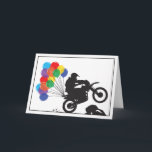 Funny Dirt Bike met Balloons Birthday Card Kaart<br><div class="desc">Deze Hilarieuze ballonnen op een Dirt Bike Birthday-kaart zijn perfect voor de Rider waar je van houdt.</div>