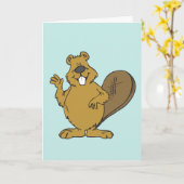 FUNNY DIRTY BEAVER KAART VOOR HEM, ALLE GEVALLEN (Gele Bloem)