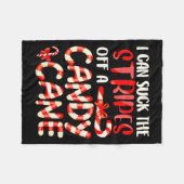 Funny Dirty Candy Cane Christmas Hilarious Santa H Fleece Deken (Voorkant (Horizontaal))