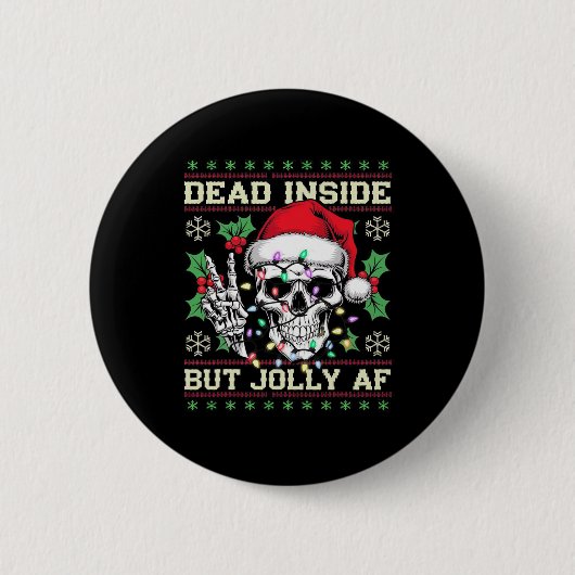 Funny Dirty Christmas Ugly Sweater  Ronde Button 5,7 Cm (Voorkant)