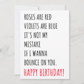 Funny Dirty Happy Birthday Card for Him Kaart (Voorkant)