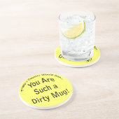 Funny Dirty Mok Quote Zandsteen Onderzetter (Zijkant)