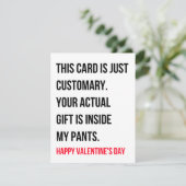Funny Dirty Naughty Valentijnsdag Card Feestdagenkaart (Staand voorkant)
