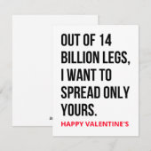 Funny Dirty Naughty Valentijnsdag Card & Gifts Feestdagenkaart (Voorkant / Achterkant)