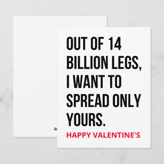 Funny Dirty Naughty Valentijnsdag Card & Gifts Feestdagenkaart (Voorkant / Achterkant)