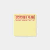 Funny "Disaster Plan" 3"x3" Post-it® Notes (Voorkant)