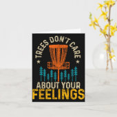 Funny Disc Golf Apparel Co. Disc Golf Trees Don't Kaart (Gele Bloem)