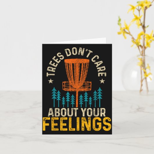 Funny Disc Golf Apparel Co. Disc Golf Trees Don't  Kaart (Gele Bloem)