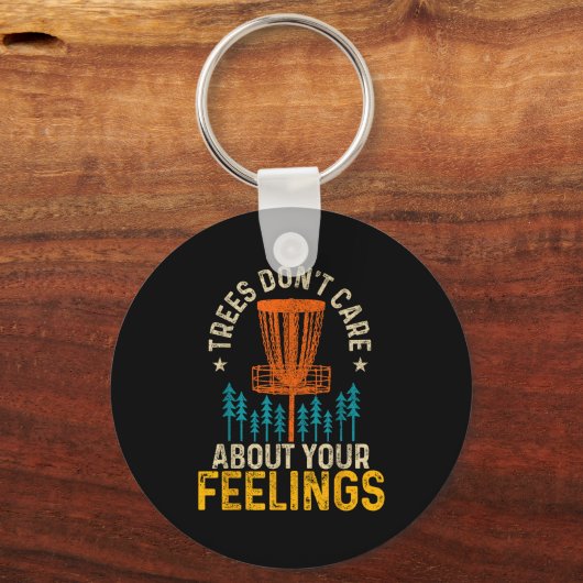 Funny Disc Golf Apparel Co. Disc Golf Trees Don't Sleutelhanger (Voorkant)