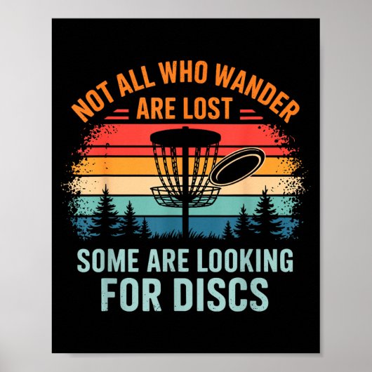 Funny Disc Golf Art For Men Women Disc Golfer Play Poster (Voorkant)