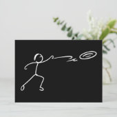 Funny Disc Golf Art Stickman Disc Golf Lover Kaart (Staand voorkant)