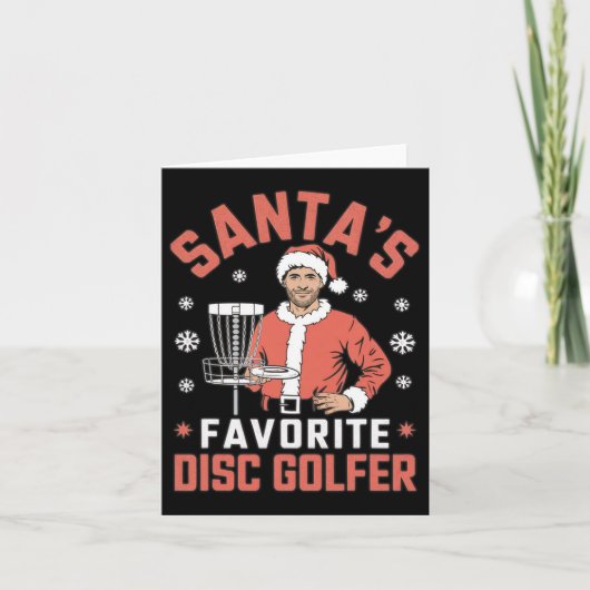 Funny Disc Golf Christmas Mannen Xmas Disc Golf Sa Kaart (Voorkant)