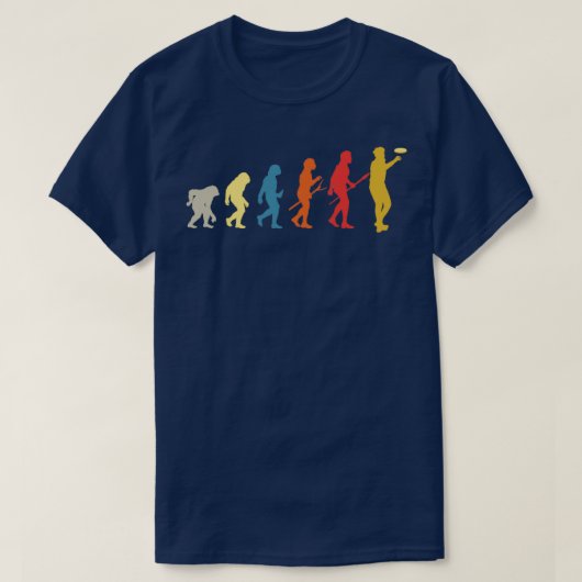 Funny Disc Golf Evolution Gift Vintage Frisbee T-shirt (Design voorkant)
