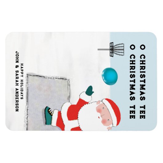 Funny Disc Golf Kerst Kaart Magneet (Horizontaal)