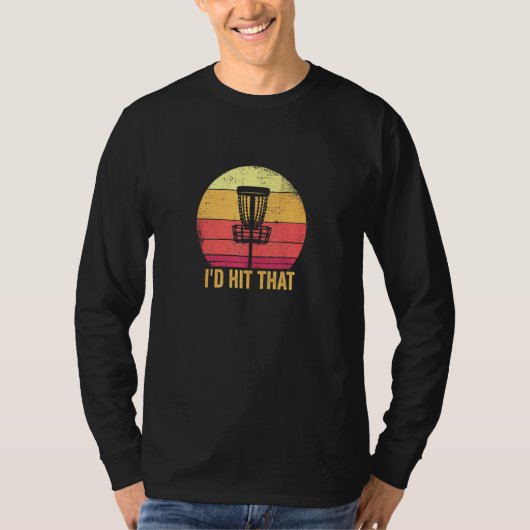 Funny Disc Golf Mannen Vrouw ID raakte dat T-shirt (Voorkant)