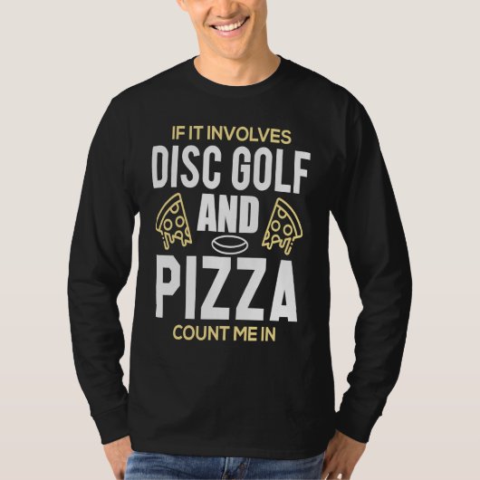 Funny Disc Golf Men's Pizza Lover Frisbee Golfer T-shirt (Voorkant)