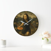 Funny Disc Golf Mona Lisa Disc Golfer Gift Grote Klok (Huis)