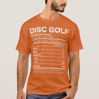 Funny Disc Golf Nutrition Facts Player Mannen T-shirt
