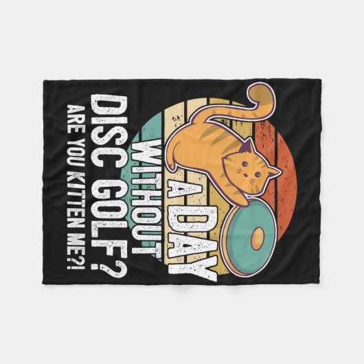 Funny Disc Golf Player Saying I Cat With Disc Kitt Fleece Deken (Voorkant (Horizontaal))