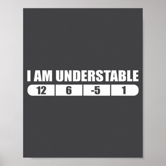 Funny Disc Golf Quote Design, I Am Understable Fri Poster (Voorkant)