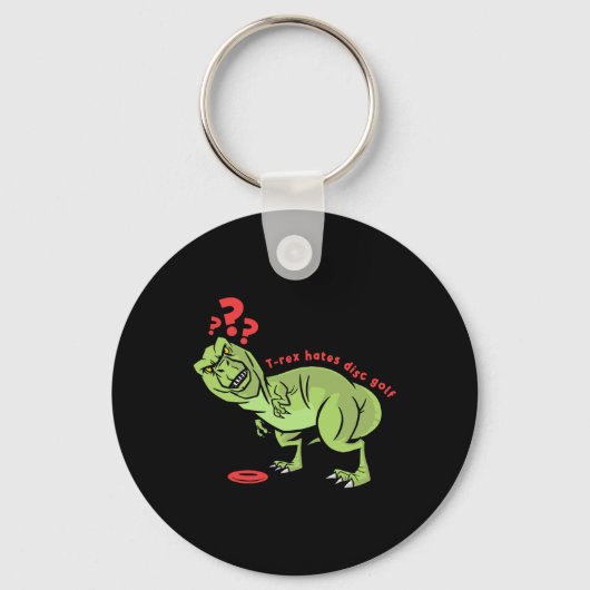 Funny Disc Golf T Rex Kids  Sleutelhanger (Voorkant)