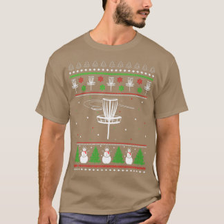 Funny Disc Golf Ugly KerstSweater Pajama voor T-shirt