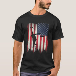 Funny Disc Golf USA Amerikaanse vlag 4 juli cadeau T-shirt